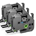 24mm 1 in White on Black Label Tape Compatible with Brother P-Touch TZe-355