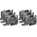 24mm 1 in White on Black Label Tape Compatible with Brother P-Touch TZe-355 (Pack of 2)