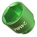 24mm oil filter socket wrench, low profile 6-point 3/8" Drive fits BMW, Chrysler,Chevy, Dodge, Jeep and Others fuel filter/oil filter cap installation&removal tool