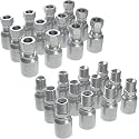 24PCS 1/2 inch Hydraulic Hose Fittings 1/2" Hose x 1/2 NPTF Male &amp; JIC 37° Female Pipe Hydraulic Hose Crimp Fitting Ends for Hydraulic Line Air Hose Repair Kit