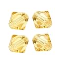 24pcs Adabele Austrian 10mm Faceted Bicone Crystal Beads Golden Yellow Champagne Compatible with Swarovski Crystals 5301/5328