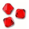 24pcs Adabele Austrian 10mm Faceted Bicone Crystal Beads Siam Red Compatible with Swarovski Crystals 5301/5328