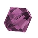 24pcs Adabele Austrian 8mm Faceted Loose Bicone Crystal Beads Amethyst Compatible with Swarovski Crystals 5301/5328 SSB811
