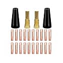 24PCS Flux Core Gasless Nozzles Welding Gun Accessory Kit .035" Welding Tips MIG Welding Accessories,Compatible with Lincoln FC90 Forney Titanium (.035" Accessory Kit)