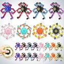 24PCS Transformable Fidget Spinner,Funny Stress Relief Sensory Fidget Toys