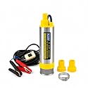 24V 165W 52MM Submersible Diesel,Oil Water Transfer Pump with Filter for Refiling Cans Automotive, Farm & Marina Use, Mini Portable Golden Pump, Lift 8-9Mtr Flow 40-60 L/min with 3 Outlet Nozzle