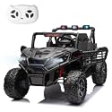24V 2 Seats Kids Ride on Toy Off-Road UTV for Boys and Girls, Black