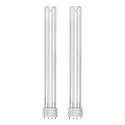 24W UV Ultraviolet 2G11-4 Pin Base Replacement Light Clarifier Lamp Filter for Aquarium Koi Pond Fish Tank Compatible to CUV-324 / CUV-624-2 Pack
