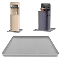 24x16x0.8 Inch Waterproof Water Cooler Mat with Raised Edge - Non-Slip Spill Drip Tray for Cooler Dispensers, Easy to Clean Mat for Floor & Countertop Protection in Kitchen, Office, Bedroom (Grey)