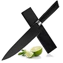 24x7 eMall Damascus Matt Black Japanese Chef