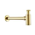 24x7 eMall Gold Bottle Trap For Basin, Waste Pipe For Water Outlet Bathroom Sink Wash Basin Kitchen Golden Colour -300mm Pipe