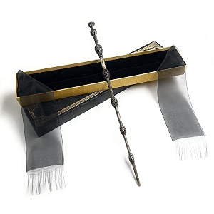 24x7 emall premium polyresin amp metal magic wand wizard sorcerers wand with ribbon box metal core inside life size 11 style 1 black