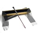 24x7 eMall Premium Polyresin & Metal Magic Wand Wizard Sorcerers Wand With Ribbon Box Metal Core Inside, Life Size 1:1 (Style 2) (Black), Kid