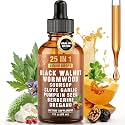 25-in-1 Liposomal Wormwood Black Walnut Cleanse Drops with Clove, Garlic, Pumpkin Seed, Oregano & Berberine | Gut & Digestive Support | 98% Bioavailability | Gentle Intestinal Formula - 90ml