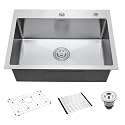 25-Inch Drop-In Kitchen Sink Stainless Steel Top Mount Single Bowl
