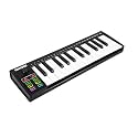 25-Key MIDI Keyboard Controller, Compact USB/DAW Integrated Keyboard with 8 Drum Pads, 8 Knobs & OLED Display, Perfect for Beat Makers, Music Production