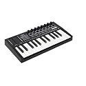 25-Key MIDI Keyboard Controller, Compact USB/DAW Integrated Keyboard with 8 Drum Pads, 8 Knobs & OLED Display, Perfect for Beat Makers, Music Production