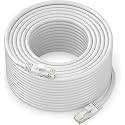 25 Meter CAT 6 Ethernet Patch Cable, RJ45 Computer Network Cord, Cat 6 Patch Cord LAN Cable UTP 24AWG (25m, White)