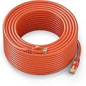 25 Meter CAT 6 Ethernet Patch Cable, RJ45 Computer Network Cord, Cat 6 Patch Cord LAN Cable UTP 24AWG (25m, Orange)