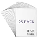 25 Pack 11x14 White Poster Boards, 250gsm Heavyweight Posterboard