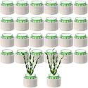 Wonderjune 25 Pack New Upgrade Aquarium Plant Weights Fish Tank Plant Holder Ceramic Anti Floating Aquatic Aquarium Pots Fixed Ring Set for Landscape Decoration Accessories, 1.8 x 1.3 Inch