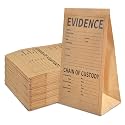 25 Pack Paper Evidence Bags 9.45 * 5 * 3 inch Crime Scene Paper Evidence Bag for Receipts (25)