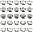 25 Pack Stainless Steel Hose Clamps, 3/4 inch to 1-1/8 inch Worm Gear Metal Hose Clamps for Pipe, Dryer Repair, Tubing and Fuel Line