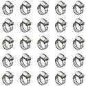 25 Pack Stainless Steel Hose Clamps, 1/2 inch to 3/4 inch Worm Gear Metal Hose Clamps for Pipe, Dryer Repair, Tubing and Fuel Line