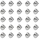 25 Pack Stainless Steel Hose Clamps, 1/4 inch to 1/2 inch Worm Gear Metal Hose Clamps for Pipe, Dryer Repair, Tubing and Fuel Line