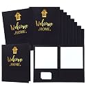 25 Pcs Real Estate Agent Closing Gifts Welcome Home Folders, Black