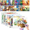 25 Pcs Reusable Water Doodle Coloring Set for Seniors, Dementia Products for Elderly – No Mess Art Set with 2 Ergonomic Brushes, Memory-Care Paint Book for Elderly, Thoughtful Gift for Grandparents