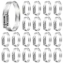 25 Pcs Stainless Steel Hose Clamps 1-1/2 Inch to 2-1/2 Inch (40-63mm) 304 Stainless Steel Worm Gear Metal Hose Clamps for Pipe, Intercooler, Plumbing, Tube and Fuel Line