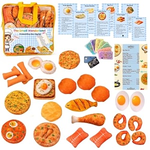 25-piece kitchen play non-veg fabric food set toys with chicken eggs fish amp biryani  educational role play set