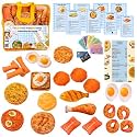 25-Piece Kitchen Play Non-Veg Fabric Food Set Toys with Chicken, Eggs, Fish &amp; Biryani | Educational Role Play Set