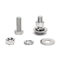 (25 Sets) 1/4-20 x 1 Hex Head Screw Bolt, Nuts, Flat Washer &amp; Spring Lock Washers, 18-8 (304) Stainless Steel, Fully Threaded, by Skvltvfyt