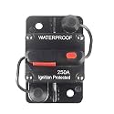 250 Amp Circuit Breaker with Manual Reset 12V-36V DC Waterproof Surface Mount for Car Audio Rv Marine Boat Truck Trolling Motors, 30-300A Car Speaker Resettable Fuse