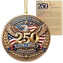 250 Anniversary USA Christmas Ornament, Christmas in July Decorations