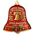 250 Anniversary USA Christmas Ornament, Christmas in July Decorations