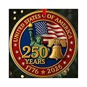 250 Anniversary USA Ornament, 2D Acrylic America Merchandise 250, Christmas in July Decorations, Christmas Decorations, USA 250th Anniversary, USA 250th Birthday Gifts