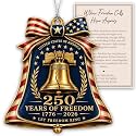 250 Christmas Ornaments - 250 Anniversary USA Merchandise - Christmas Ornament 2026 - United States 250th Anniversary Decor – Christmas decoration for home - Christmas Stocking stuffers - 250 ornament