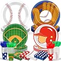 250 Pcs Baseball Birthday Party Decorations Baseballs Disposable Party Tableware Sets Including Plates Cups Napkins Baseball Sports Theme Dinnerware for Sports Birthday Parties Supplies Serves 50