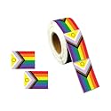 250 Show Your Pride with Intersex-Inclusive Daniel Quasar Flag Stickers - Perfect for LGBTQ+ Awareness, Events, and Parades -