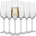 250ml Crystal Champagne Flute Glass Set of 4 | Perfect for Home, Restaurants and Parties | Lead-Free, Clear, Durable Glassware Perfect for Home, Restaurants and Parties