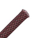 25ft - 1.5 inch Flexo PET Expandable Braided Sleeving - Blackbred - Alex Tech Braided Cable Sleeve