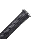 25ft - 1/8 inch Flexo PET Expandable Braided Sleeving - Black - Alex Tech Braided Cable Sleeve