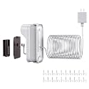 25FT/7.5M Power Adapter Kit for myQ Smart Garage Video Keypad,Angle Adjustable(40 to 140) Degree Mounting Bracket for myQ, (2-in-1) Mount and Power Cable，Continuous Charging Your myQ Video Keypad