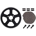 25H 136Links Chain + 68T 68 Tooth Rear Sprocket,fit for 49CC Mini Small Sports Car Pocket Bike 2 Stroke Off-Road Motorcycle Chain Pinion Chain Drive Gear