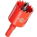 4 in. Bi-Metal Hole Saw with Arbor and Pilot Bit - Fast Cut Quality Hole Cutter Drill Bit for Wood, Plywood, Fiberglass, Plastic, Drywall, and Stainless Mild Sheet - 30mm Cutting Depth
