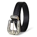 25mm Genuine Leather Waist Belt for Women - Fancy Vintage Buckle Belt For Jeans | Stylish Adjustable Party Belt For Ladies/Girls/Women | Waist Size 28-44 Inches
