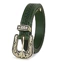 25mm Genuine Leather Waist Belt for Women - Fancy Vintage Buckle Belt For Jeans | Stylish Adjustable Party Belt For Ladies/Girls/Women | Waist Size 28-44 Inches